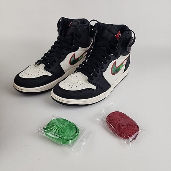 Nike Air Jordan 1 Retro High OG Basketball Leather Black Men's Shoes Size 9 - Picture 10 of 11